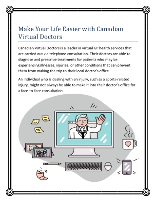 Make Your Life Easier with Canadian Virtual Doctors