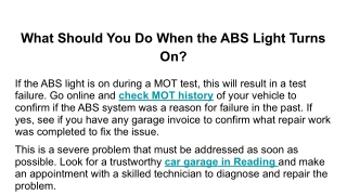 What Should You Do When the ABS Light Turns On_