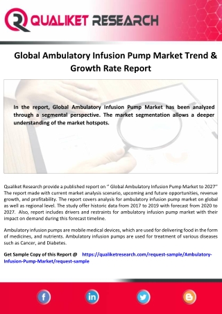Ambulatory infusion pump market