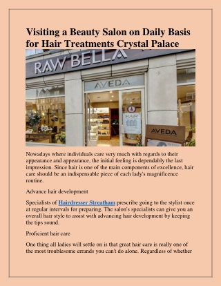 Looking for the best Hair Salon in Streatham