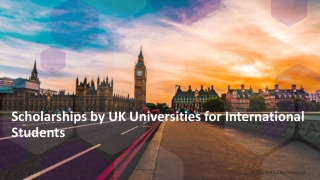 Scholarships by UK Universities for International Students