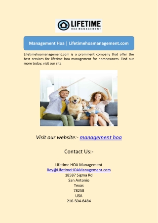 management hoaManagement Hoa | Lifetimehoamanagement.com