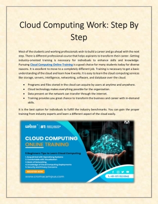 Cloud Computing Work: Step By Step