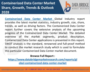 Containerized Data Center Market Industry Insights, Share, Trends, Opportunities