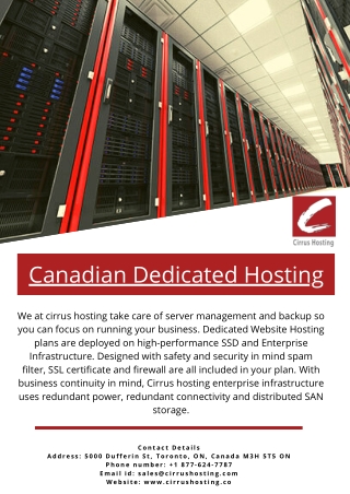 Canadian Dedicated Hosting