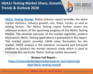 HbA1c Testing Market Industry Insights, Share, Trends & Opportunities- Abbott