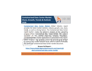 Containerized Data Center Market Insights, Share, Trends & Opportunities