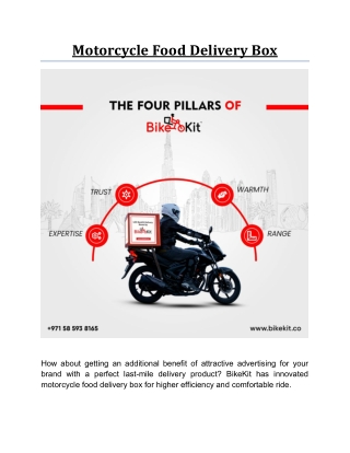 Motorcycle Food Delivery Box