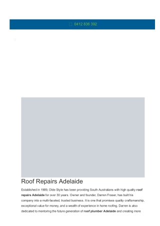 The Best Roof Repairs Adelaide