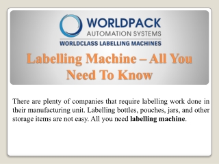 Labelling Machine – All You Need To Know