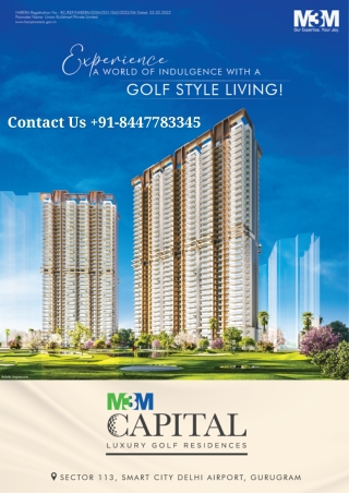 M3M Capital - A Spacious And Rejuvenating Living Experience In Gurgaon - PDF