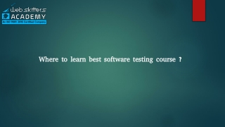 Where to learn best-software course