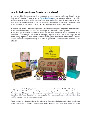 how do packaging boxes elevate your business
