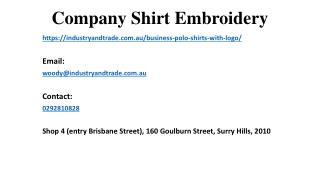 Importance Of Printing Company Shirt Embroidery