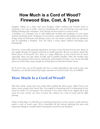 How Much is a Cord of Wood_ Firewood Size, Cost, & Types