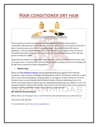 Hair conditioner dry hair