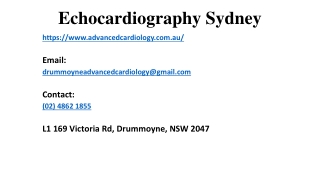 Types and Results of Echocardiography Sydney