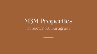 M3M Sector 58 Gurugram | A Place Where You Will Love and Enjoy