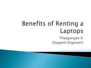 Benefits of Renting a Laptops