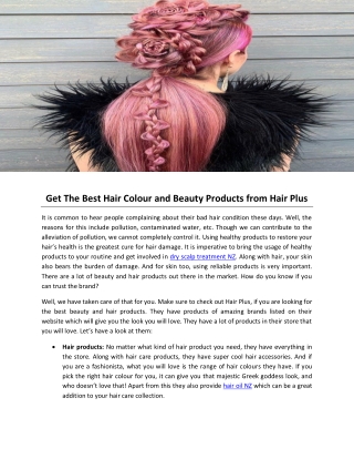 Get The Best Hair Colour and Beauty Products from Hair Plus