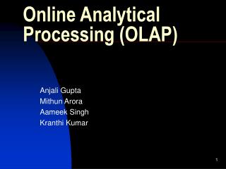 Online Analytical Processing (OLAP)