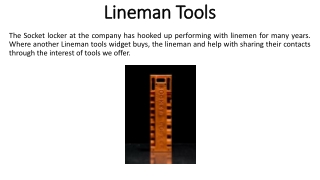 Lineman Tools