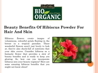 Beauty Benefits Of Organic Hibiscus Powder For Hair And Skin