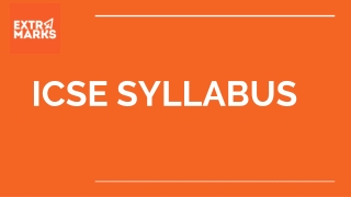 ICSE Syllabus for Class 6 - 12