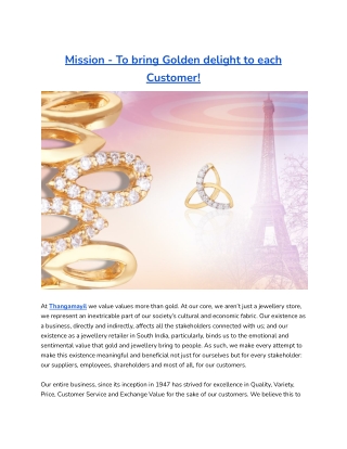 Mission - To bring Golden Delights to each Customer