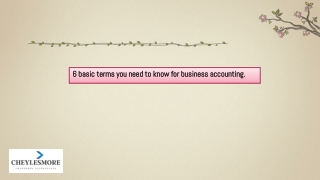 6 basic terms you need to know for business accounting.