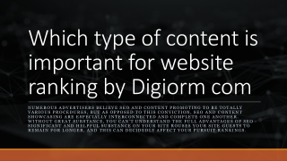 Which type of content is important for website ranking by Digiorm com_ (1)