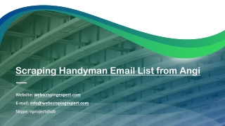 Scraping Handyman Email List from Angi