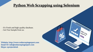 Python Web Scrapping using Selenium