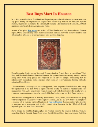 Best Rugs Mart In Houston