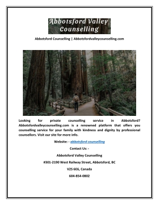 Abbotsford Counselling | Abbotsfordvalleycounselling.com