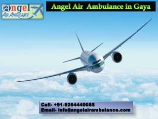 Angel Air Ambulance Service in Gaya at Very Low Fare