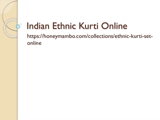 Indian Ethnic Kurti Online