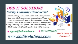 Readymade Udemy Clone System - DOD IT SOLUTIONS