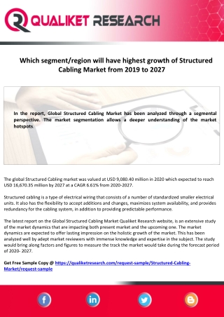Which segment/region will have highest growth of Structured Cabling Market