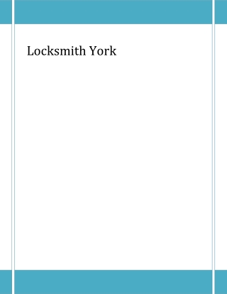 Locksmith York