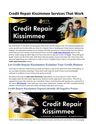 Are You Interested in Top Best Credit Repair Kissimmee?