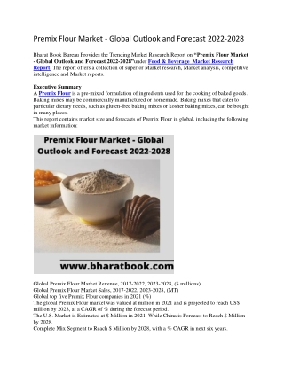 Premix Flour Market - Global Outlook and Forecast 2022-2028-converted