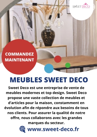 Boutique de vente de meubles - Sweet Deco