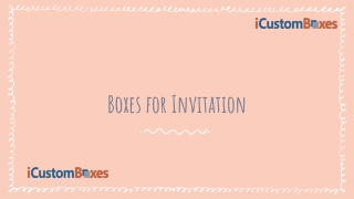 Uniquely Design Boxes for invitation with your company logo