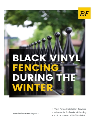 The winter care of your black vinyl fencing