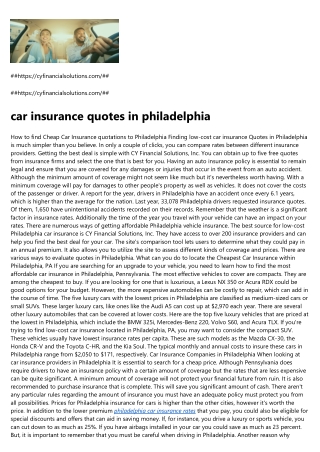 philadelphia car insurance rates
