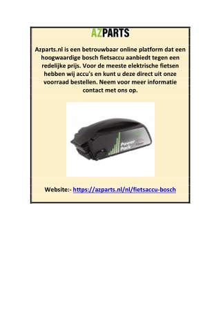 bosch fietsaccu Azparts.nl