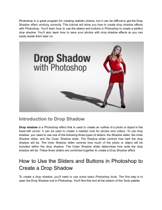 Drop shadow photoshop tips and tricks for beginner photographers