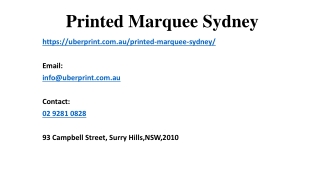 Want To Know About The Dos And Don’ts For Printed Marquee Sydney?