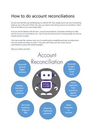 How to do account reconciliations